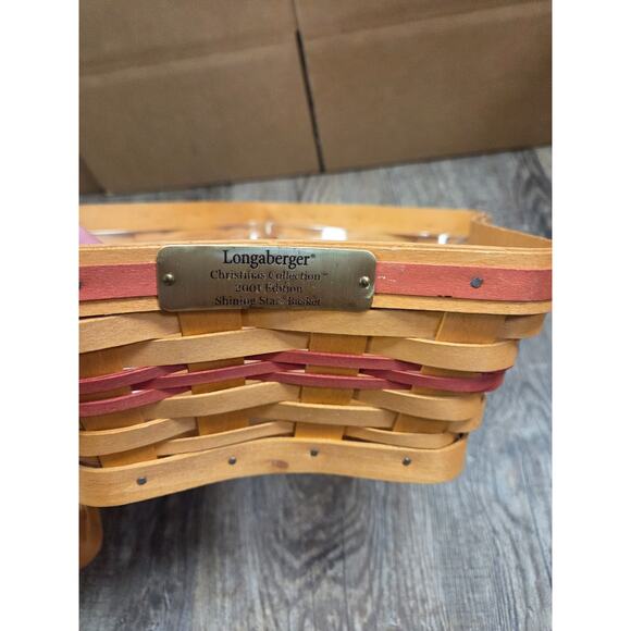 Longaberger 2001 Shining Star Christmas Collection Set of 2 Signed by Family - Picture 3 of 5